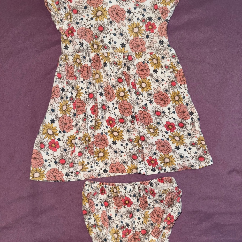 Milkberry Bamboo Floral Baby Dress with Bloomers